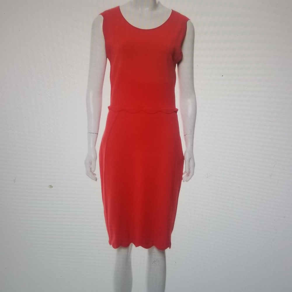 FENDI SLEEVELESS KNEE LENGTH RED DRESS US SZ 8